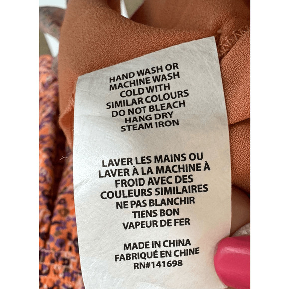 Ramy Brook NWT Preston Floral Mini Fit and Flare Dress in Coral Combo Size L - Picture 8 of 8